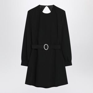 Saint Laurent Women's Black Mini Dress With Belt